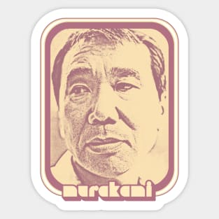 Haruki Murakami 村上 春樹 Retro Fan Art Design Sticker